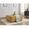 Image de Pouf LUCIEN gros côtelé doux jaune BOBOCHIC