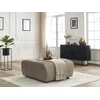 Image de Pouf ARSENE tissu velours taupe BOBOCHIC