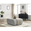 Image de Pouf ARSENE tissu velours gris clair BOBOCHIC