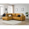 Image de Canapé d'angle L convertible coffre ARSENE tissu velours jaune angle gauche BOBOCHIC 3 places