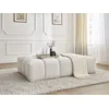 Image de Pouf EVEREST tissu texturé blanc BOBOCHIC