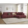 Image de Canapé d'angle fixe EVEREST tissu chiné rouge angle droit BOBOCHIC 4 places