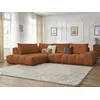 Image de Canapé d'angle fixe EVEREST tissu chiné orange angle gauche BOBOCHIC 4 places
