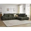 Image de Canapé d'angle fixe EVEREST tissu chiné vert angle droit BOBOCHIC 4 places