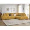 Image de Canapé d'angle fixe EVEREST tissu chiné jaune angle droit BOBOCHIC 4 places