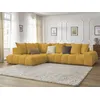 Image de Canapé d'angle fixe EVEREST tissu chiné jaune angle gauche BOBOCHIC 4 places