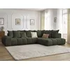 Image de Canapé d'angle fixe EVEREST tissu chiné vert angle droit BOBOCHIC 4 places