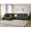 Image de Canapé d'angle fixe EVEREST tissu chiné vert angle gauche BOBOCHIC 4 places
