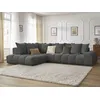 Image de Canapé d'angle fixe EVEREST tissu chiné gris foncé angle gauche BOBOCHIC 4 places