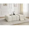 Image de Pouf EVEREST tissu chiné blanc BOBOCHIC