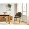 Image de Chaise LALIE tissu texturé et pieds métal noir vert BOBOCHIC