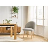 Image de Chaise LALIE tissu texturé et pieds scandinaves bois beige BOBOCHIC