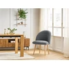 Image de Chaise LALIE tissu texturé et pieds scandinaves bois gris foncé BOBOCHIC