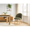 Image de Chaise LALIE tissu texturé et pieds scandinaves bois vert BOBOCHIC