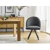 Image de Lot de chaises LALIE tissu texturé et pieds étoile gris foncé BOBOCHIC