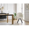 Image de Lot de chaises LALIE tissu velours côtelé et pieds étoile beige et gris clair BOBOCHIC