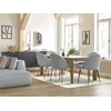 Image de Lot de chaises LALIE tissu velours côtelé et pieds métal noir gris clair BOBOCHIC