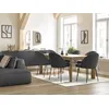 Image de Lot de chaises LALIE tissu velours côtelé et pieds métal noir gris foncé BOBOCHIC