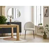 Image de Lot de chaises LALIE tissu velours côtelé et pieds métal noir beige et orange BOBOCHIC