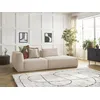 Image de Canapé droit fixe 3 places LEOPOLD tissu chiné beige accoudoir gauche BOBOCHIC