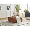 Image de Pouf LEOPOLD tissu texturé orange BOBOCHIC