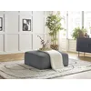 Image de Pouf LEOPOLD tissu texturé gris foncé BOBOCHIC
