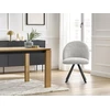 Image de Lot de chaises LALIE tissu chiné et pieds étoile gris clair BOBOCHIC