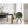 Image de Lot de chaises LALIE tissu velours côtelé et pieds étoile vert BOBOCHIC