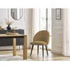 Image de Chaise LALIE tissu velours côtelé et pieds scandinaves noirs jaune BOBOCHIC