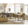 Image de Lot de chaises LALIE tissu velours côtelé et pieds métal noir jaune BOBOCHIC