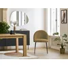 Image de Lot de chaises LALIE tissu velours côtelé et pieds métal noir jaune et vert BOBOCHIC