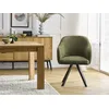 Image de Chaise SOPHIE tissu texturé et pieds étoile vert BOBOCHIC