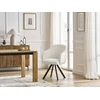 Image de Chaise SOPHIE tissu bouclette et pieds étoile blanc BOBOCHIC