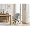 Image de Chaise SOPHIE tissu bouclette et pieds étoile gris clair BOBOCHIC