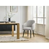 Image de Chaise SOPHIE tissu chiné et pieds scandinaves noirs gris clair BOBOCHIC