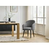 Image de Chaise SOPHIE tissu chiné et pieds scandinaves noirs gris foncé BOBOCHIC