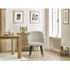 Image de Chaise SOPHIE tissu bouclette et pieds scandinaves noirs beige BOBOCHIC