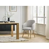 Image de Chaise SOPHIE tissu chiné et pieds scandinaves bois gris clair BOBOCHIC