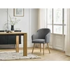 Image de Chaise SOPHIE tissu chiné et pieds scandinaves bois gris foncé BOBOCHIC