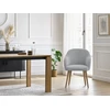 Image de Chaise SOPHIE tissu velours côtelé et pieds scandinaves bois gris clair BOBOCHIC