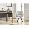 Image de Lot de chaises SOPHIE tissu chiné et pieds étoile gris clair BOBOCHIC