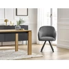Image de Lot de chaises SOPHIE tissu chiné et pieds étoile gris foncé BOBOCHIC