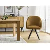 Image de Lot de chaises SOPHIE tissu texturé et pieds étoile jaune BOBOCHIC
