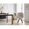 Image de Lot de chaises SOPHIE tissu velours côtelé et pieds étoile rose BOBOCHIC