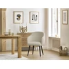 Image de Lot de chaises SOPHIE tissu bouclette et pieds scandinaves noirs beige BOBOCHIC