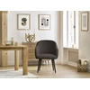 Image de Lot de chaises SOPHIE tissu bouclette et pieds scandinaves noirs marron BOBOCHIC