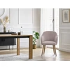 Image de Lot de chaises SOPHIE tissu velours côtelé et pieds scandinaves bois rose BOBOCHIC