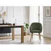 Image de Lot de chaises SOPHIE tissu velours côtelé et pieds scandinaves bois vert BOBOCHIC
