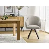 Image de Lot de chaises SOPHIE tissu texturé et pieds étoile beige et gris foncé BOBOCHIC