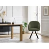 Image de Lot de chaises SOPHIE tissu velours côtelé et pieds étoile jaune et vert BOBOCHIC